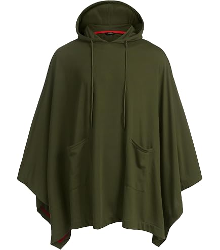 Amazon.com: Ohoo Men's Hooded Poncho Cape Cloak Fashion Hoodie
